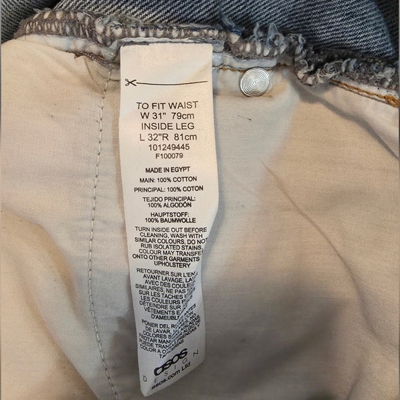 ASOS Light Blue Straight Men's Jeans W31 L32 - Picture 8 of 12